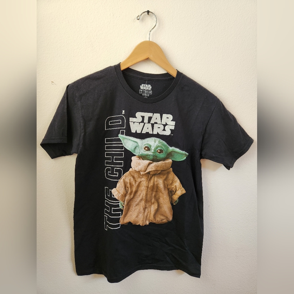 Star Wars Boy's The Child Black T-Shirt Large 10/12 NWT - Picture 1 of 6
